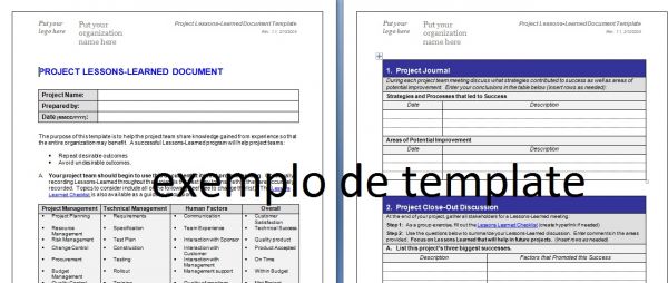 Registro de lições aprendidas