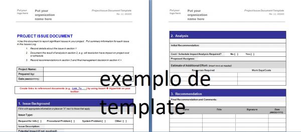 Documento de registro de pendências do projeto